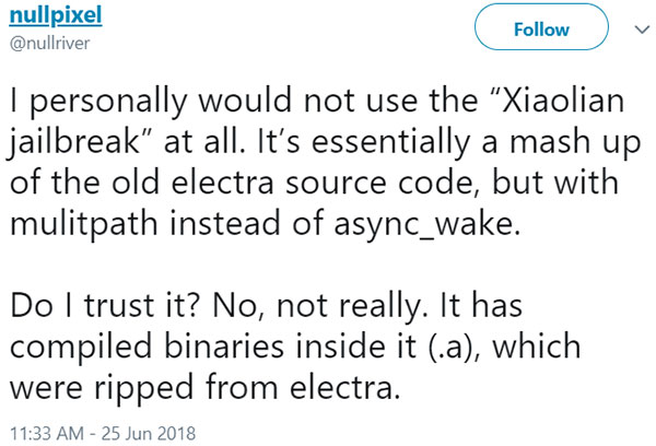 Xiaolian Jailbreak is Apparently Fake? You Should Wait for Electra Update