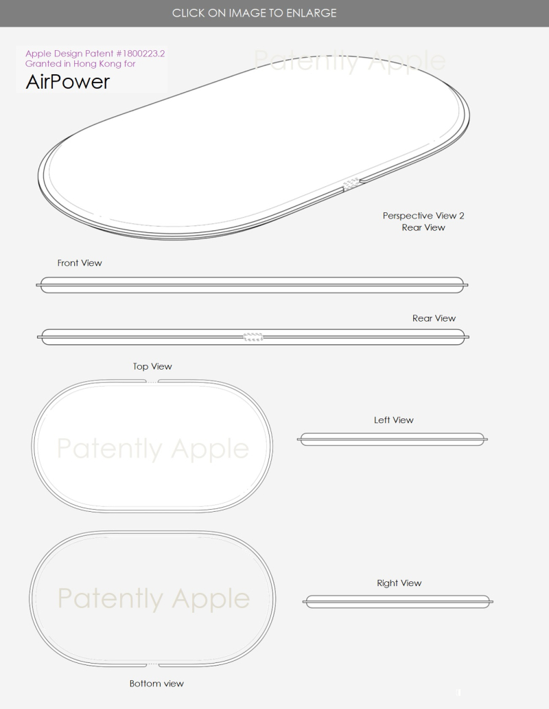 Apple Wins a Design Patent for 'AirPower' Prior to its Launch
