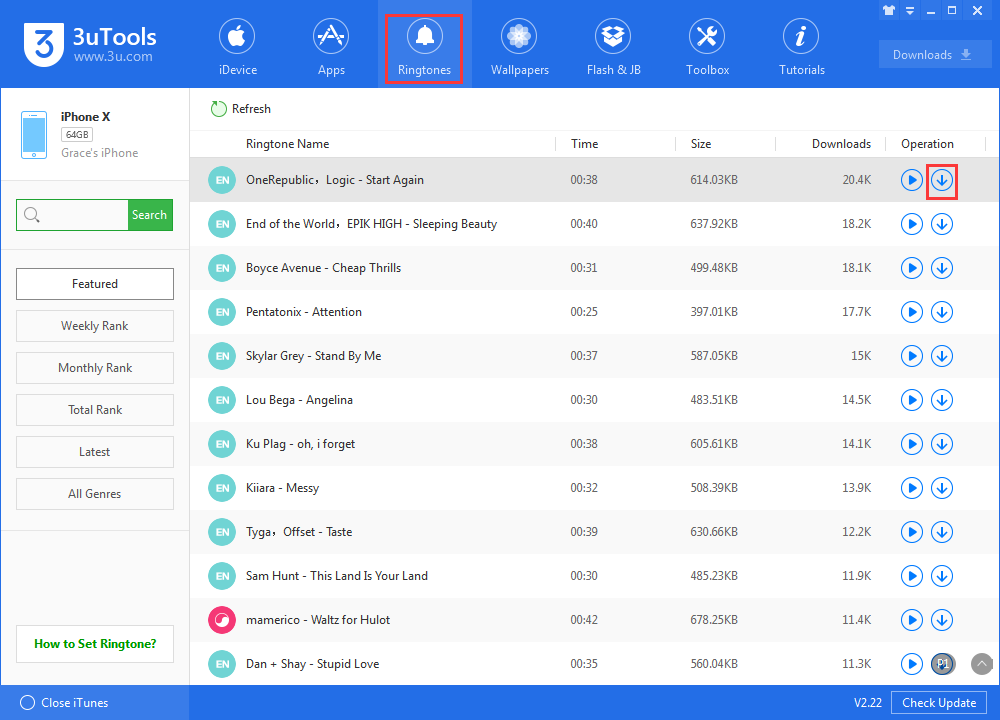 How to Download and Set Ringtone Using 3uTools?