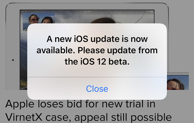 Apparent iOS 12 Beta Bug Causes Never-ending Notifications to Update Software