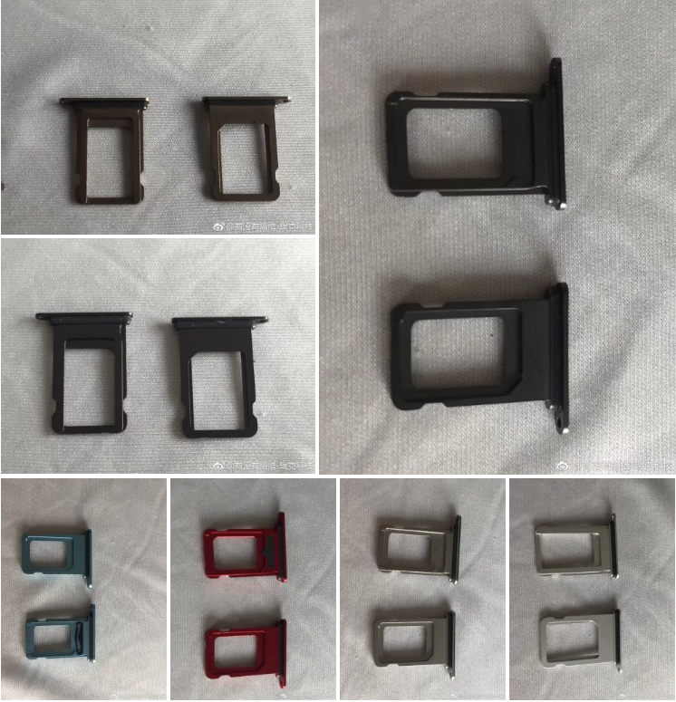 Purported iPhone Xr SIM Trays Leak, Showing 6.1-inch Model Colors Including Blue and Red