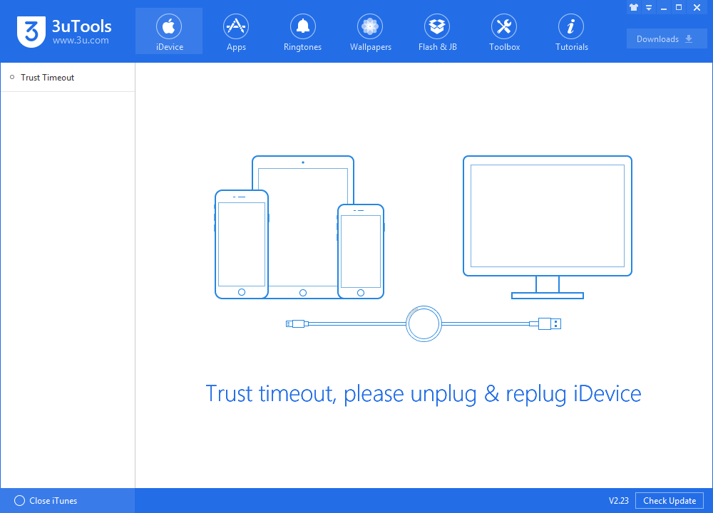 3uTools Frequently Prompts “Connection Timeout”? 