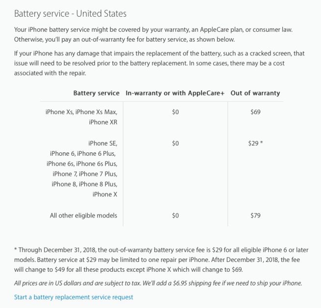 Apple Announces New iPhone Battery Repair Prices After $29 Offer Ends at End of Year