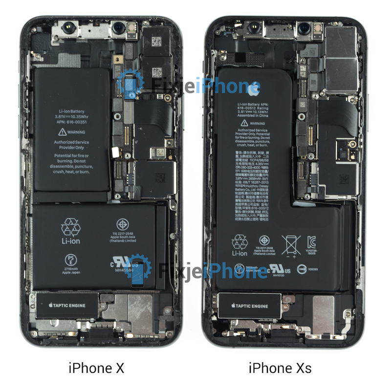 First iPhone XS Teardown Reveals  New Single-Package L-Shaped Battery and More