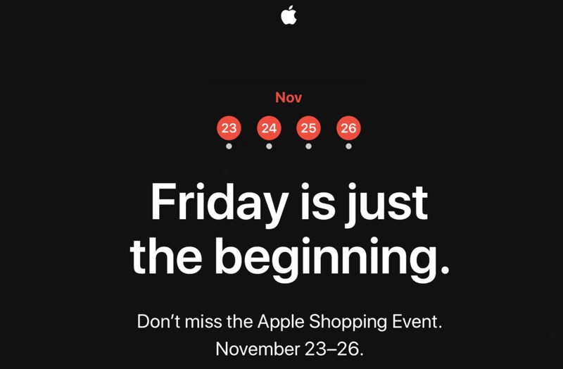 Apple to Hold Four Day Shopping Event Starting on Black Friday