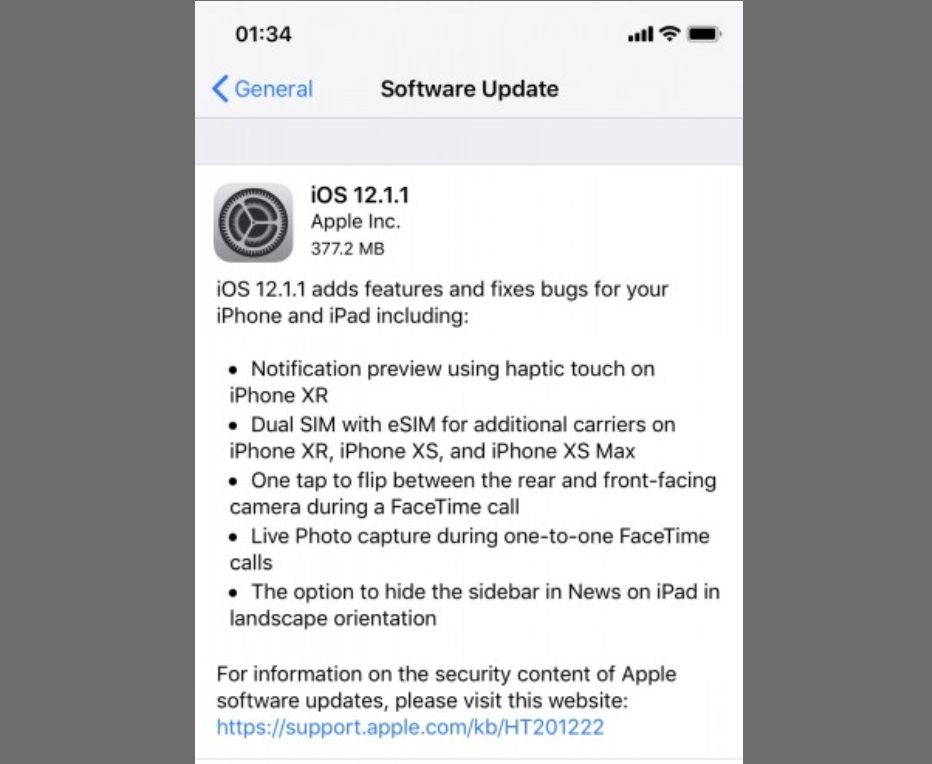 iOS 12.1.1 Released With Expanded eSIM Carrier Support