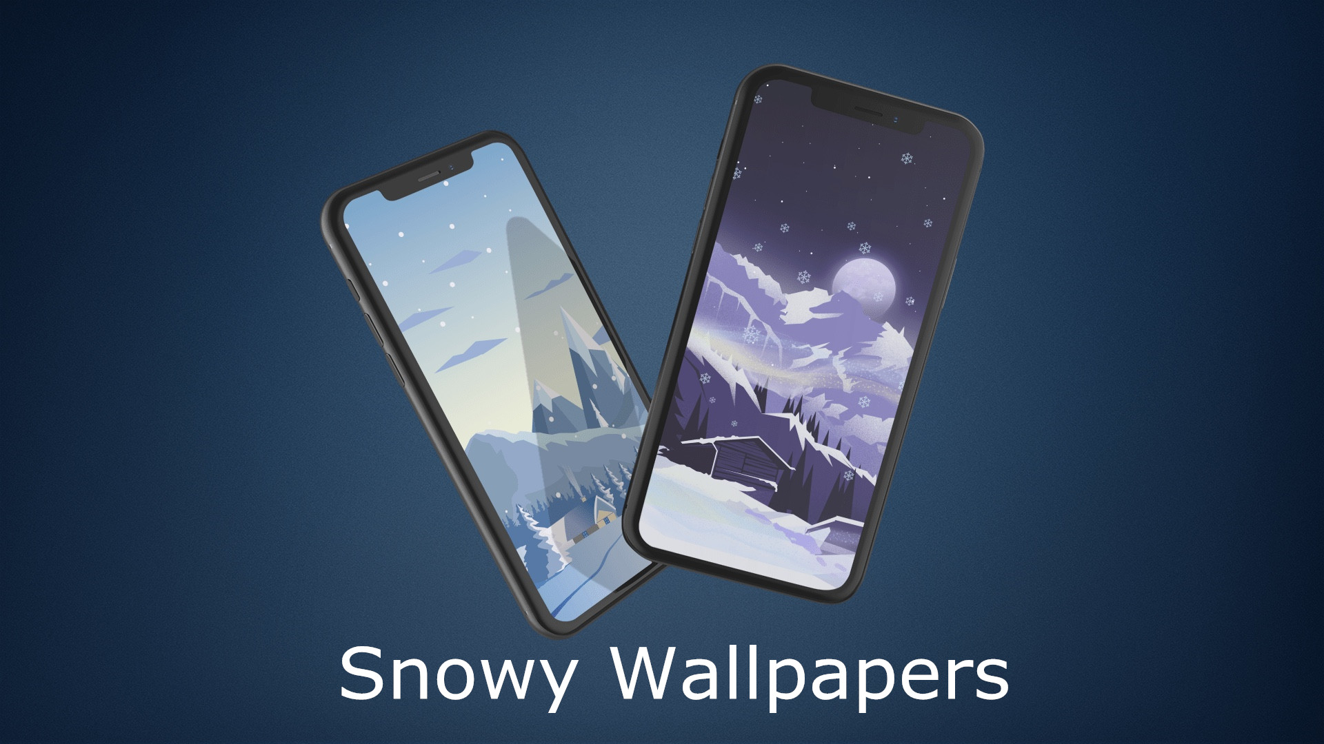 Snowy Wallpaper Illustrations for iPhone
