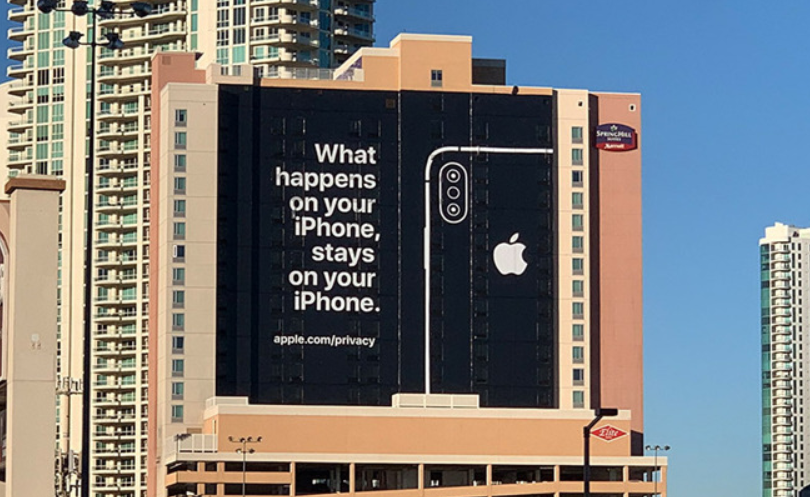 Apple Plasters Privacy ad on Billboard Near CES Convention Center