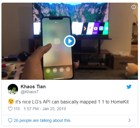 Developer Hacks iOS 12.2 Beta to Demo Capabilities of HomeKit for TVs