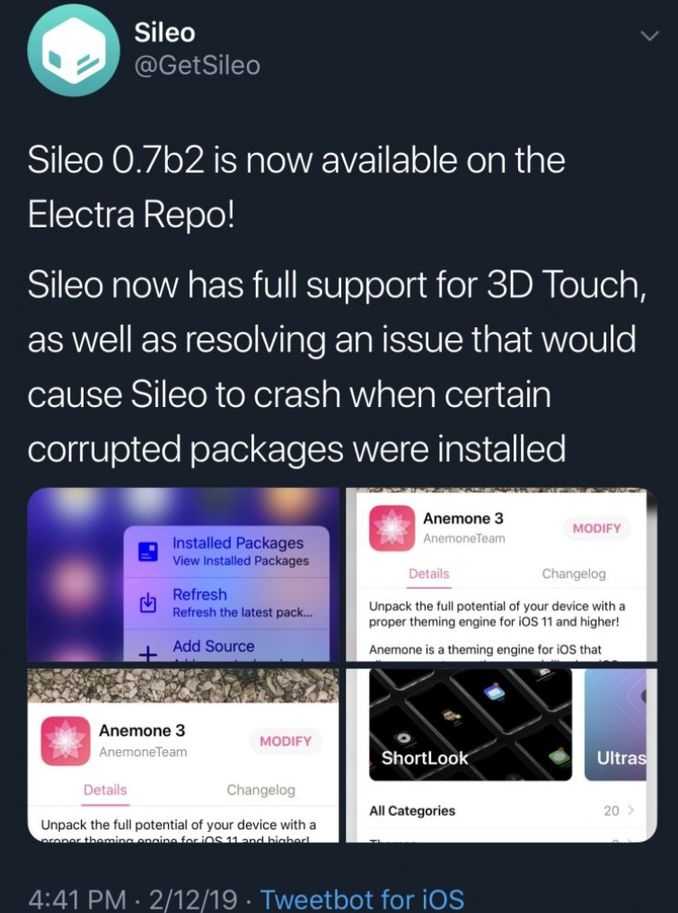 New Sileo Beta Adds 3D Touch Support, Fixes App Crashing Issue