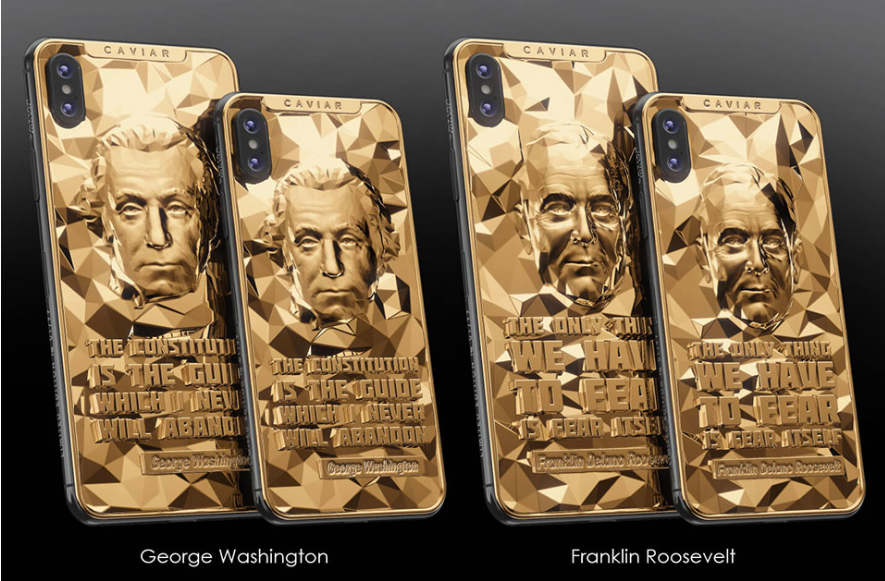 Caviar Updated “The Great Presidents Collection” 24K Gold iPhone XS and XS Max