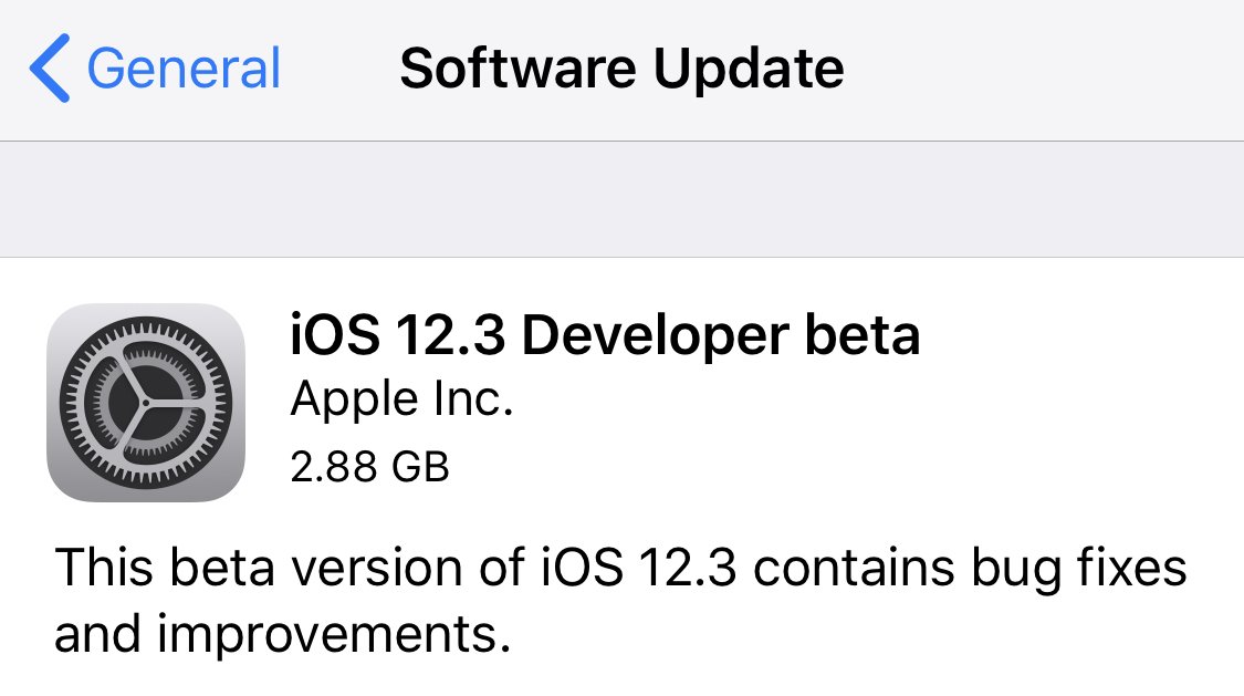 Apple Releasing First iOS 12.3 Beta for Developers Today