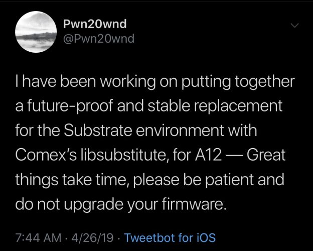Pwn20wnd Confirmed to be Working on Substitute for A12(X) Devices with unc0ver