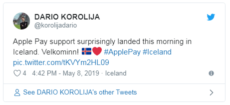 Apple Pay Launches in Iceland