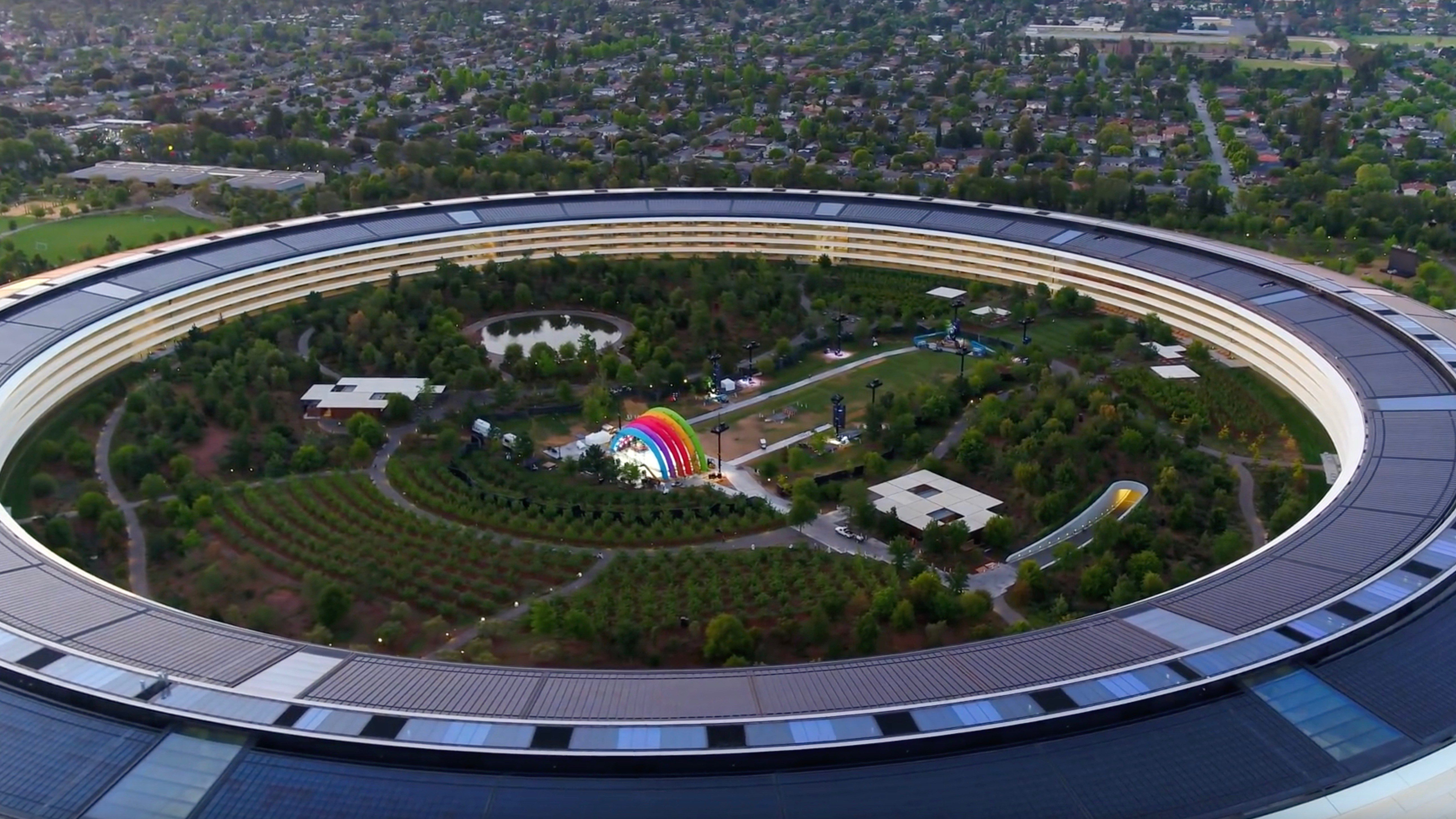 Apple Park Campus Shown Off in New Drone Video, Mystery Stage Included
