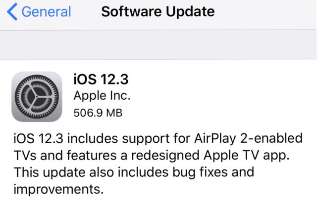Apple Releases Several OS Including iOS 12.3