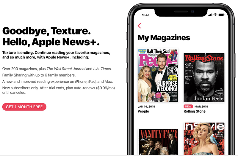 Apple Shuts Down Texture, Pushing Users to Subscribe to Apple News+