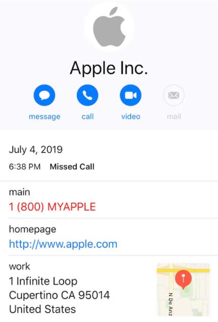 Don't Answer Unsolicited Calls from Apple