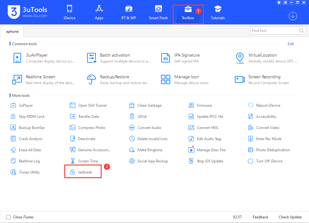 How to Jailbreak iPhone & iPad on 3uTools?