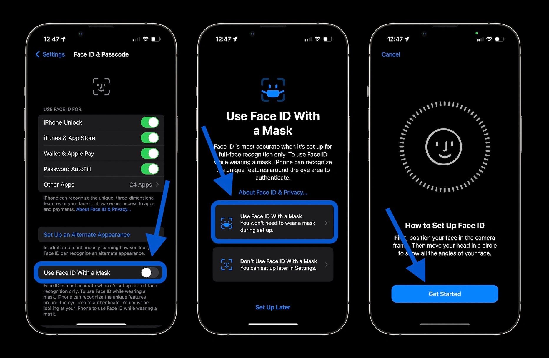 Hands-on: Here’s How to Use iPhone’s Face ID With a Mask in iOS 15.4