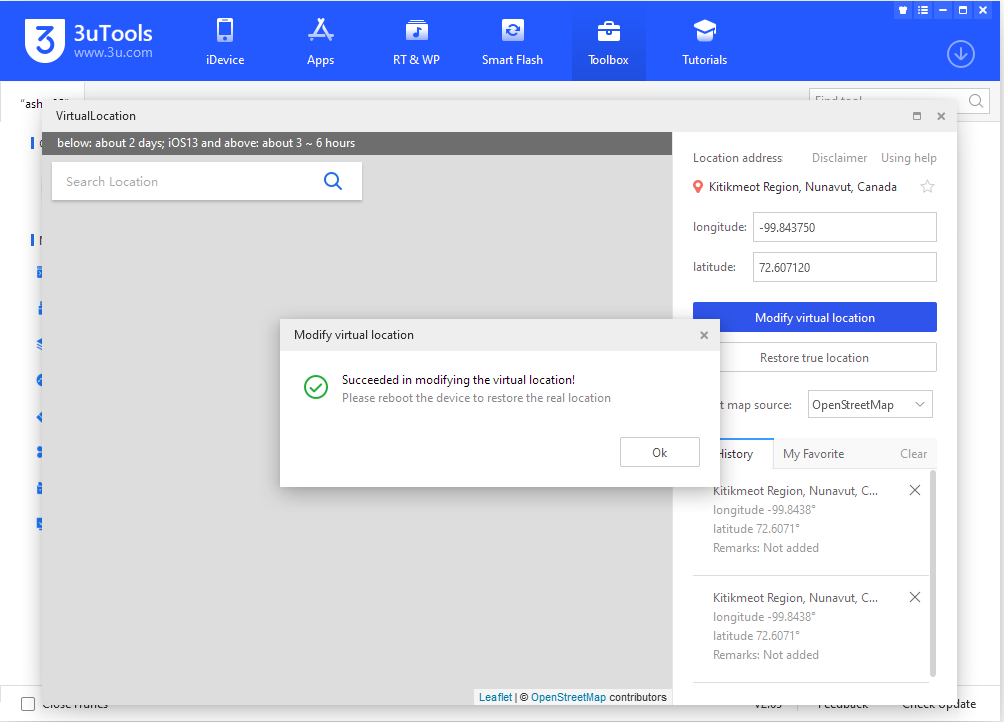 How to Change Location by Virtual Location on 3uTools?